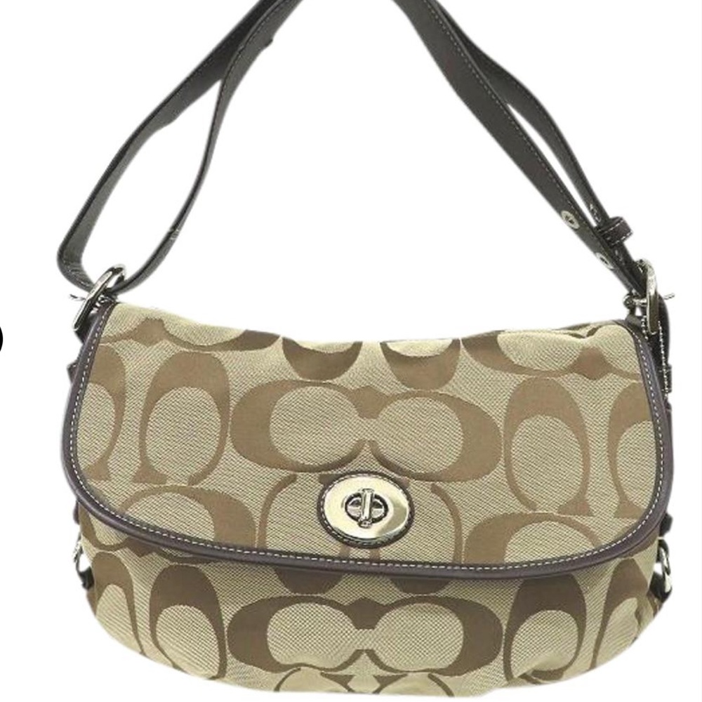 Coach Signature Flap Duffle Khaki/Mahogany